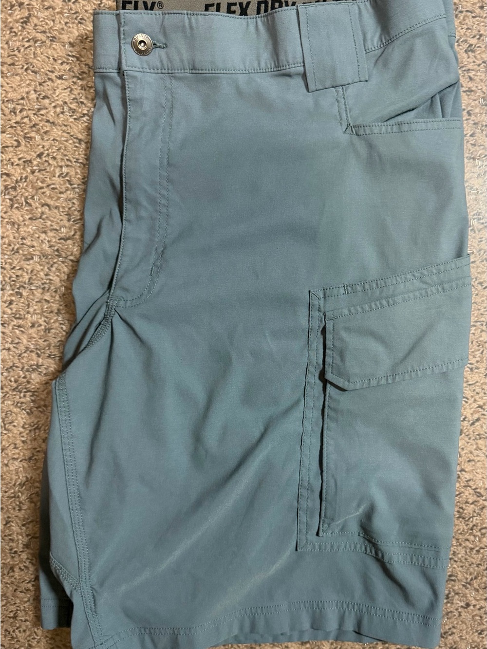 Men's Duluth Flex Dry On The Fly Relaxed Fit Cargo Shorts - Steel Blue Size 46